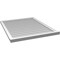 Ekena Millwork Vertical Surface Mount PVC Gable Vent w/ 2"W x 2"H , Brickmould Sill Frame, 34"W x 42"H GVPVE34X4203SN - alternate 2